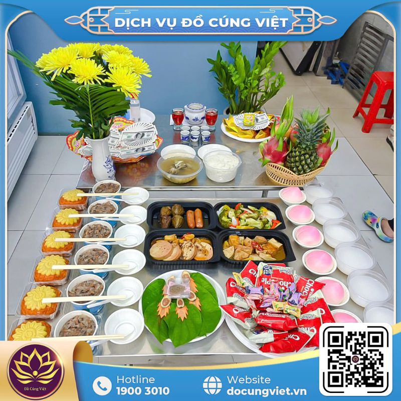 Mâm cúng rằm gói 1
