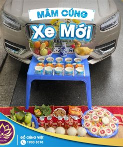 mâm cúng xe mới